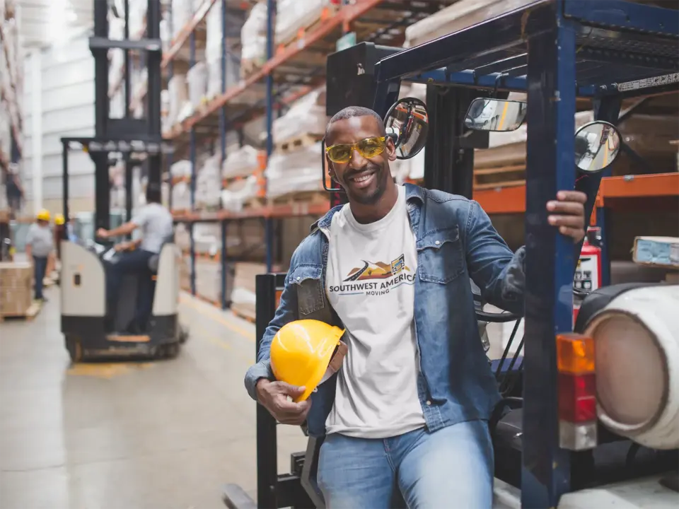 Dallas moving company warehouse worker
